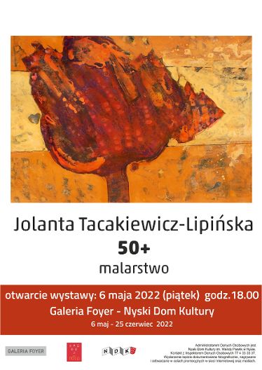 Zapraszamy na wernisaż  wystawy Jolanty Tacakiewicz-Lipińskiej